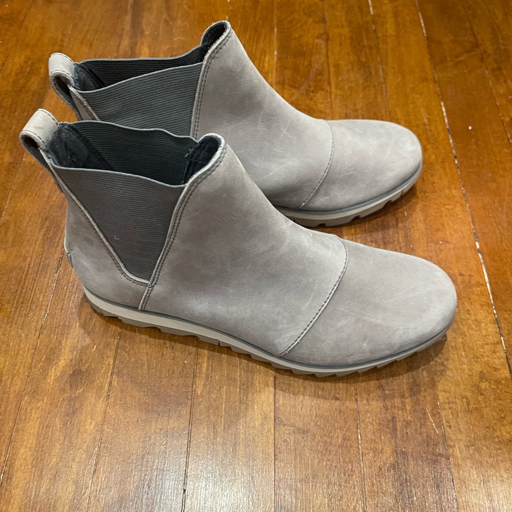 Beige Sorel Ankle Boots